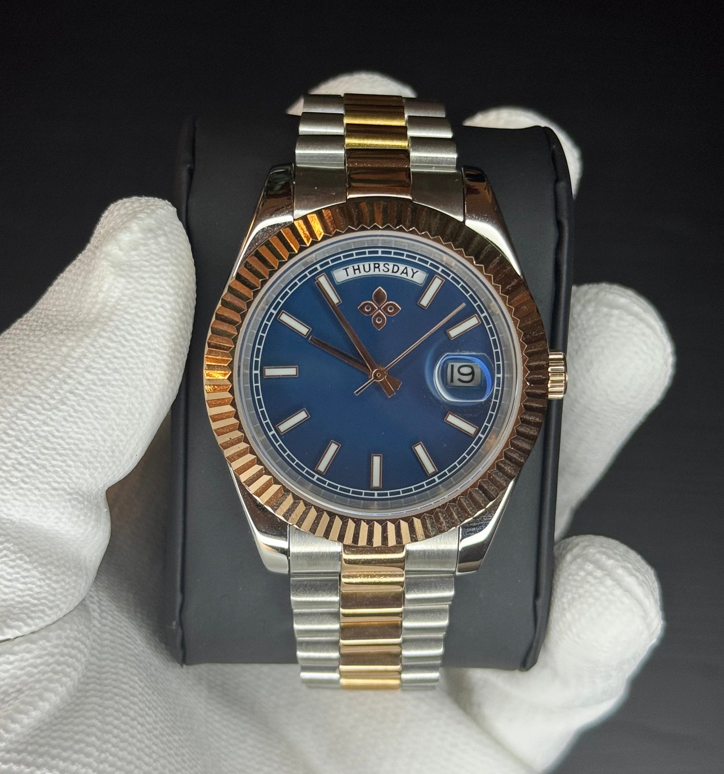 Rose Gold Blue Majestic