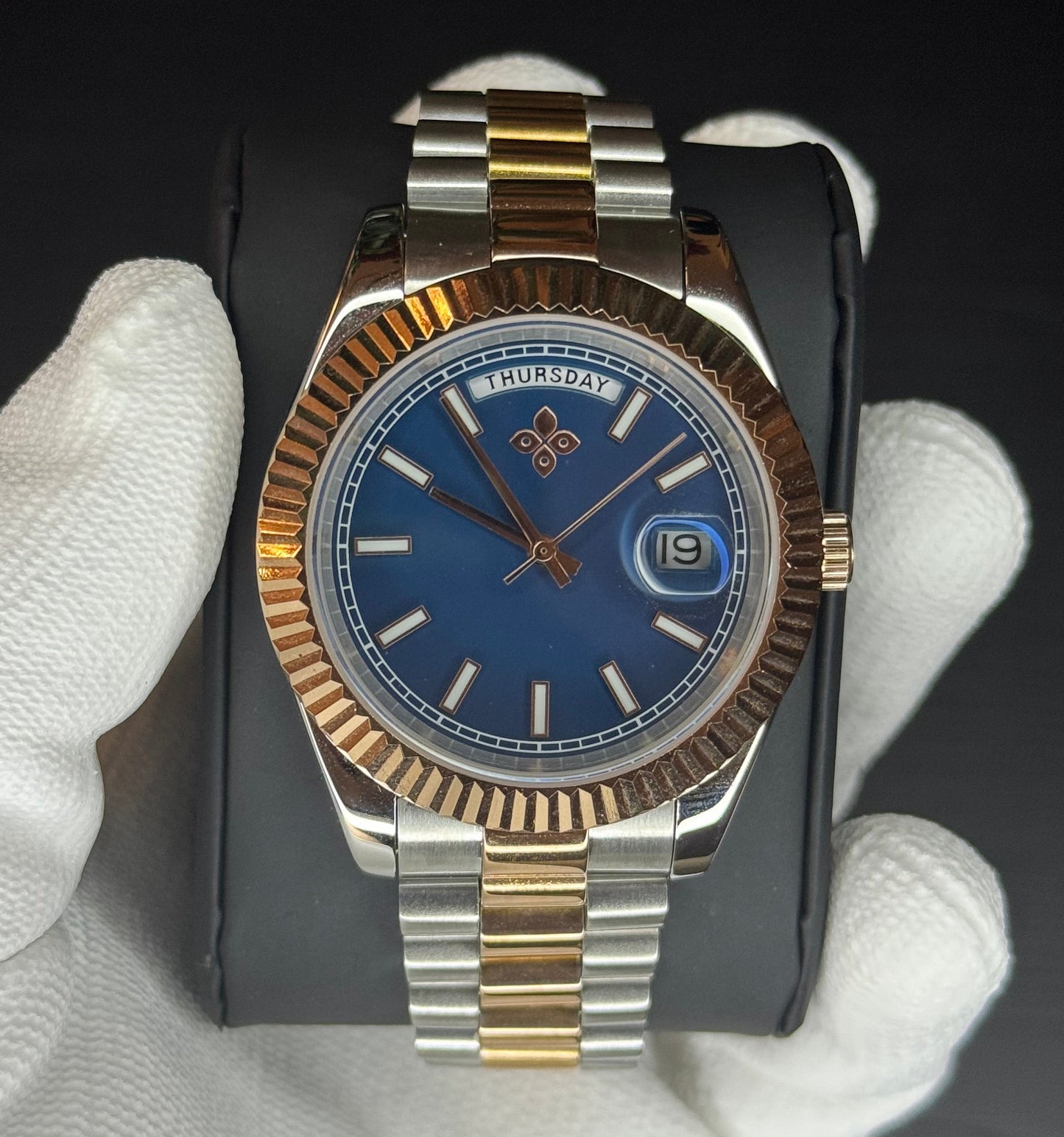 Rose Gold Blue Majestic